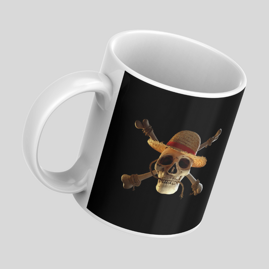 One Piece Skull Anime Printed Premium Quality Coffee Mug (350ml) Ceramic White Mug