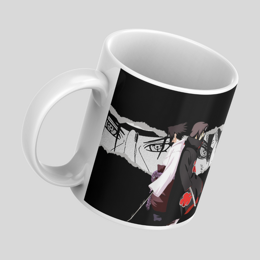 Itachi Vs Sasuke Anime Printed Premium Quality Coffee Mug (350ml) Ceramic White Mug