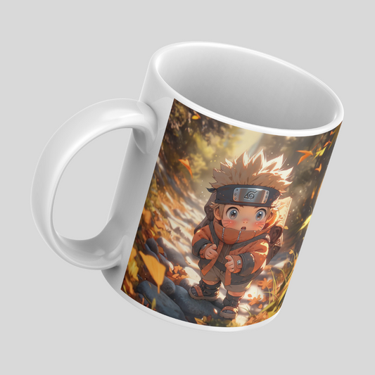 Naruto Chibbi Anime Printed Premium Quality Coffee Mug (350ml) Ceramic White Mug