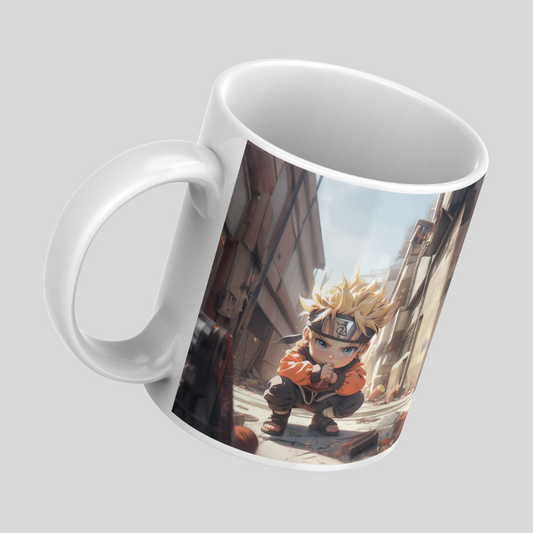 Naruto Chibbi Anime Printed Premium Quality Coffee Mug (350ml) Ceramic White Mug