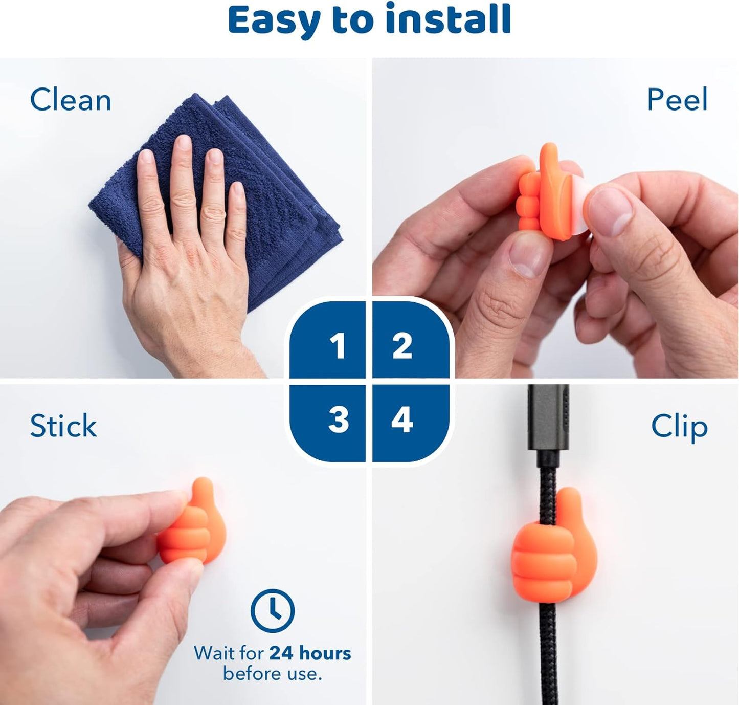 1 Piece Thumb Cable Holder