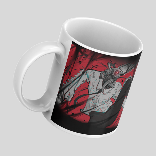 Chainsaw Man Anime Printed Premium Quality Coffee Mug (350ml) Ceramic White Mug