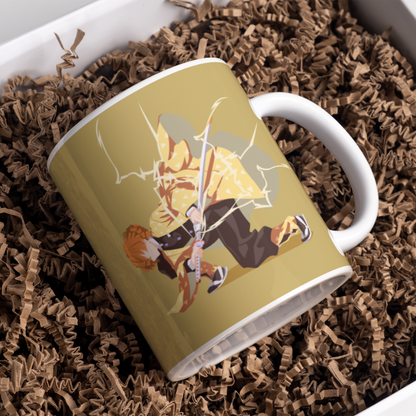 Zenitsu Agatsuma Anime Printed Premium Quality Coffee Mug (350ml) Ceramic White Mug