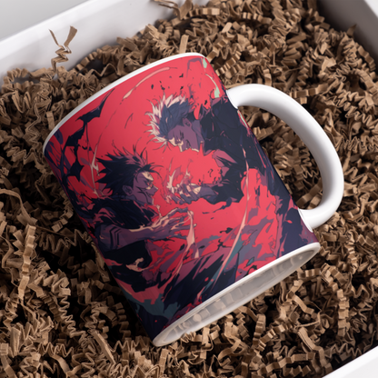 Gojo X Sukuna Anime Printed Premium Quality Coffee Mug (350ml) Ceramic White Mug