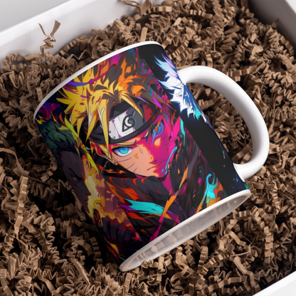 Naruto Anime Printed Premium Quality Coffee Mug (350ml) Ceramic White Mug