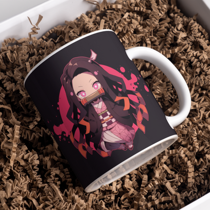 Nezuko Kamado Anime Printed Premium Quality Coffee Mug (350ml) Ceramic White Mug