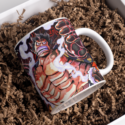 Luffy Gear 5 Anime Printed Premium Quality Coffee Mug (350ml) Ceramic White Mug