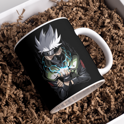 Kakashi Naruto Anime Printed Premium Quality Coffee Mug (350ml) Ceramic White Mug