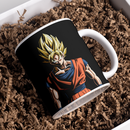 Goku Anime Printed Premium Quality Coffee Mug (350ml) Ceramic White Mug